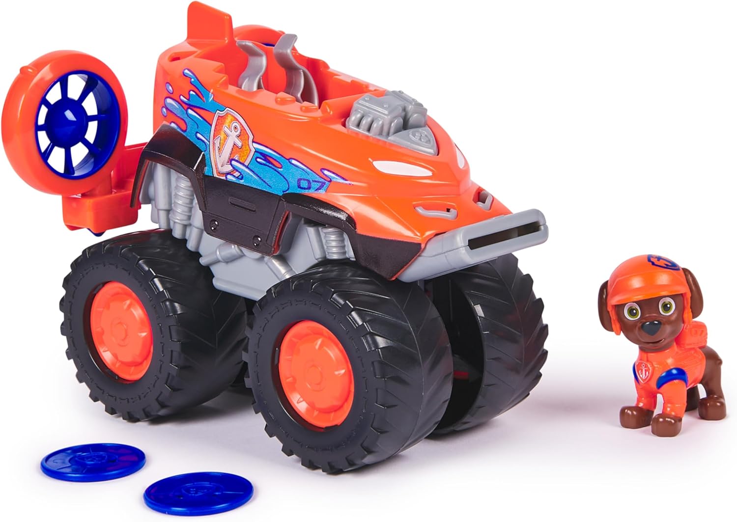 Paw Patrol: Rescue Wheels Zuma’s Hovercraft, Toy Truck with Projectile Launcher and Collectible Action Figure, Kids’ Toys for Boys & Girls Ages 3+