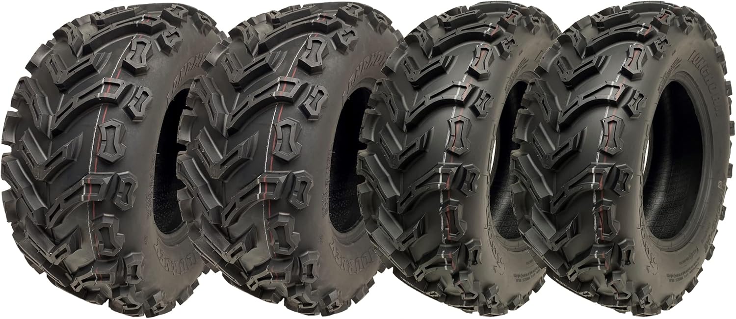 24x10.00-11 & 24x8.00-12 ATV Quad Tyres 6ply P3128 E-Mark Road Legal (Set of 4)