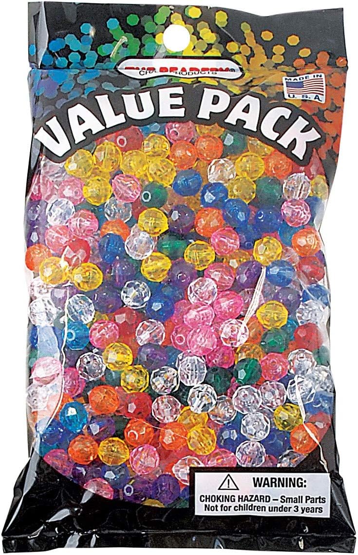 The Beadery 8mm Faceted Bead, 900-Piece, Multi, Small