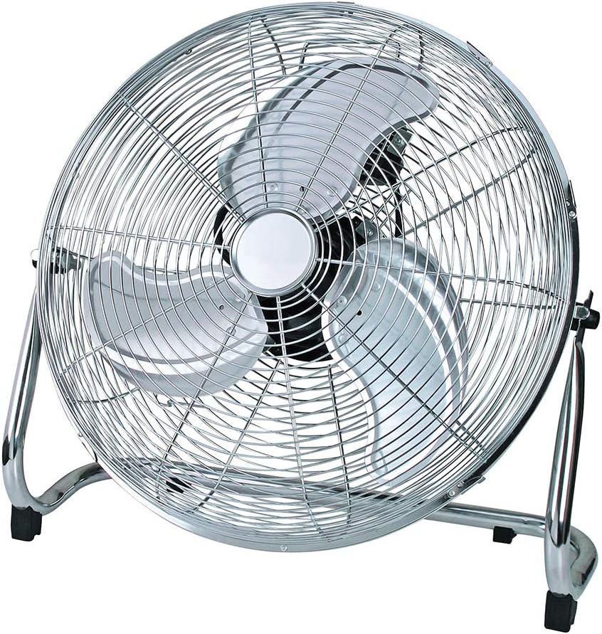 Generic CRC18 Floor Standing Air Circulator Fan, High Velocity Free Standing Fan for Home, Garage, Gym and Office, 18 Inch, Chrome