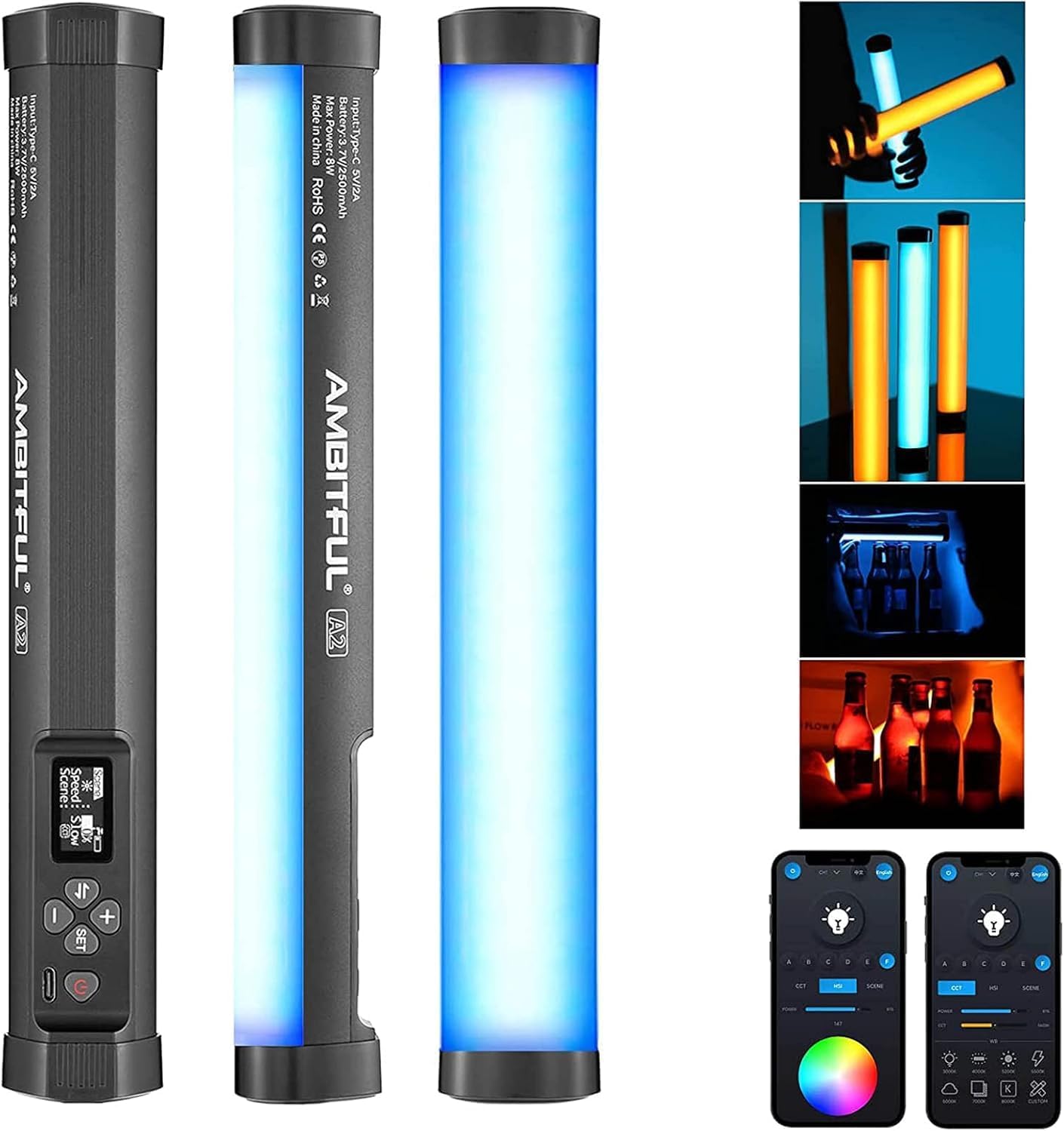 AMBITFUL A2 Full-Color RGB Tube Light