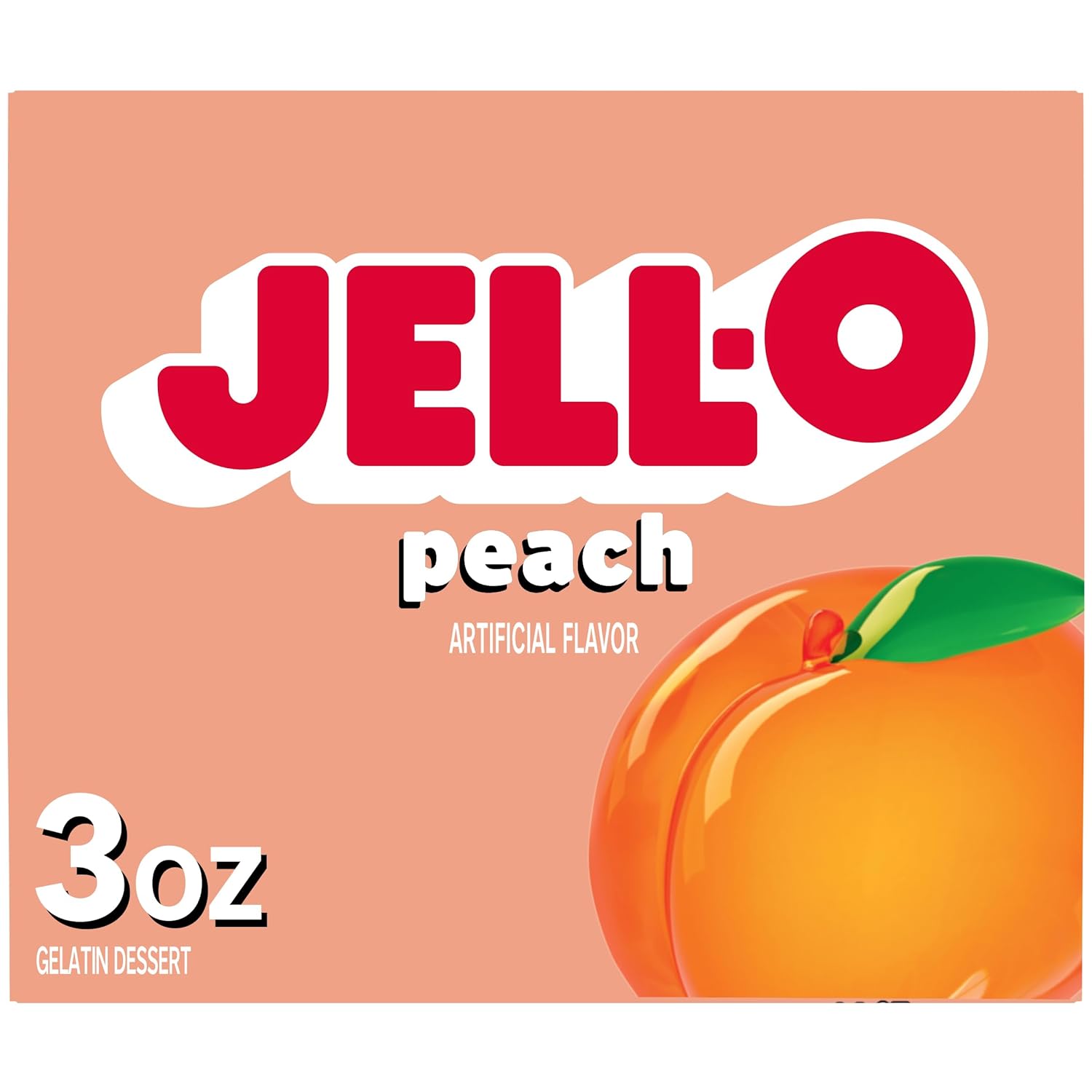 JELL-O Peach Gelatin Dessert Mix (3 oz Box)