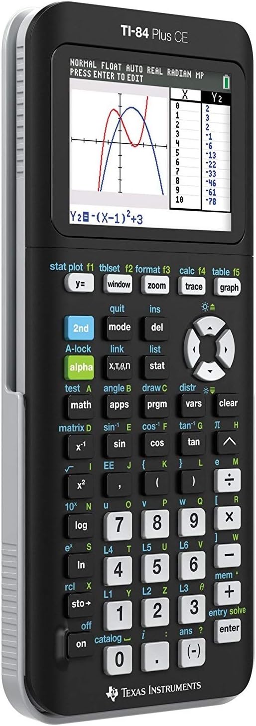 Texas Instruments ti-84 Plus Ce Color Graphing Calculator, Black