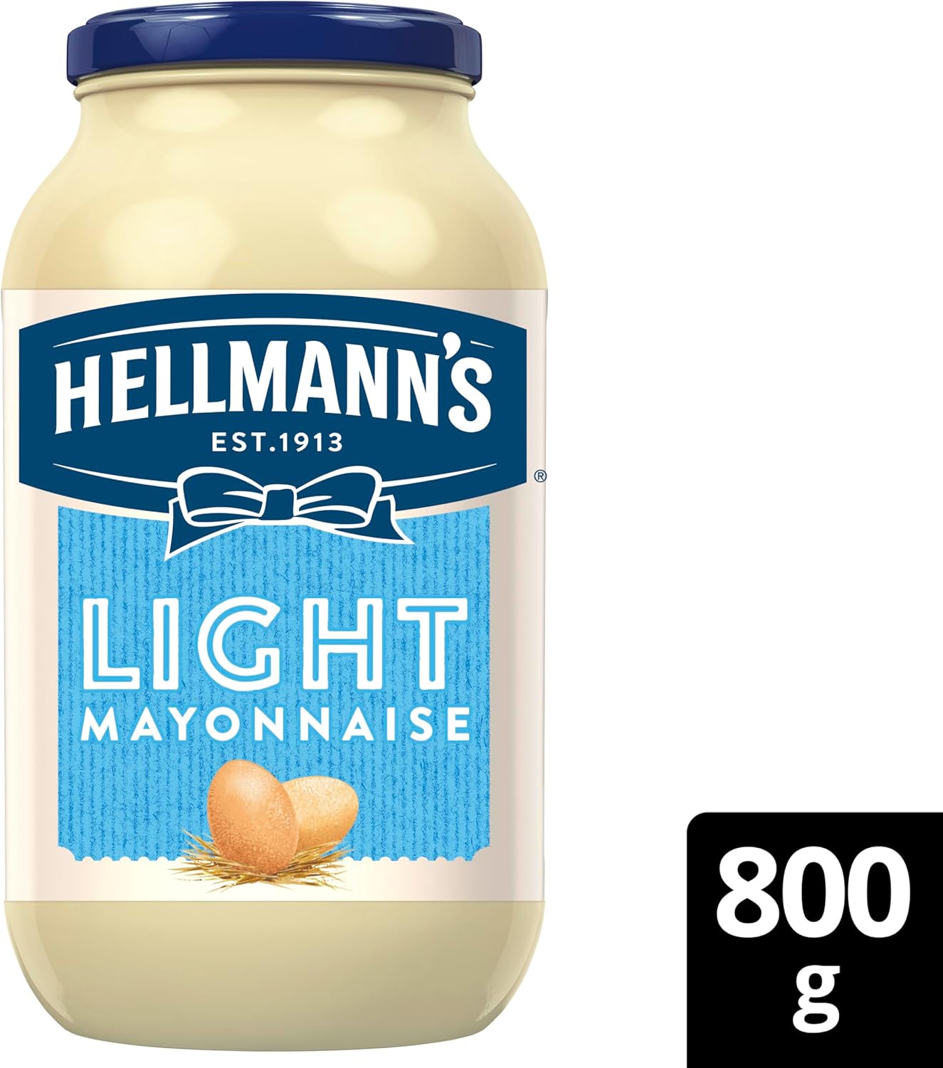 Hellmann's Light Mayonnaise made with 100% free-range eggs light mayo with 65% less fat* 800 g