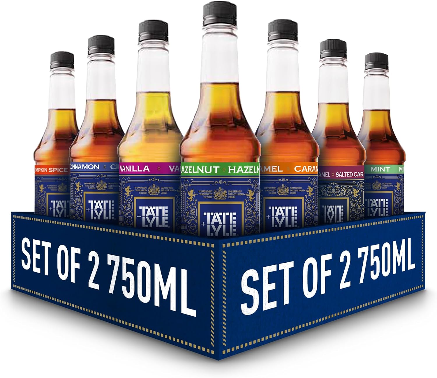 Tate & Lyle - Custom Case Pure Cane Sugar Syrups - 2x750ml - Choose 2 of The Same Flavour - Caramel, Salted Caramel, Hazelnut, Vanilla And More - Fairtrade, Vegan and Vegetarian Friendly