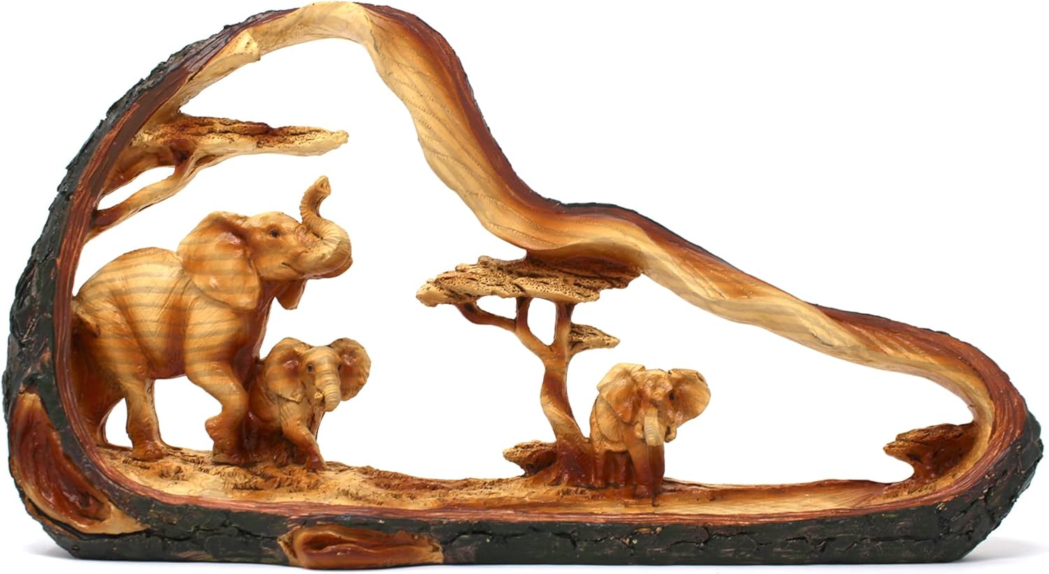 Eye catching Free Standing Graceful Elephant with Family Decorative Ornament | Elephant Ornaments | Home Accessory Gift | Living Room | Wildlife Animal