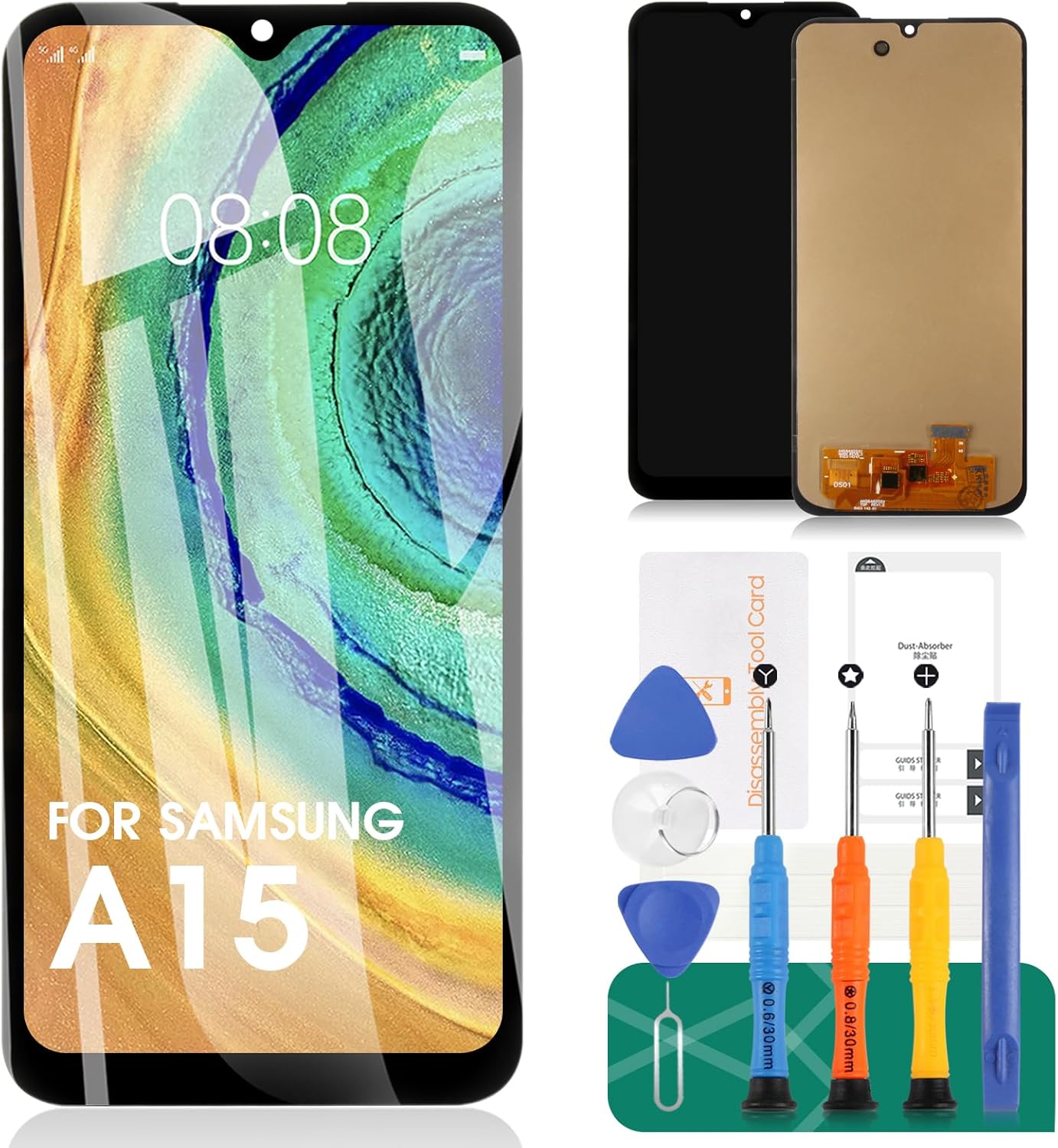 OLED for Samsung A15 4g Screen Replacement for Samsung Galaxy A15 4G/5G LCD Display Digitizer Touch Screen Assembly Repair Kits SM-A155F SM-A156B Black(Not Original)