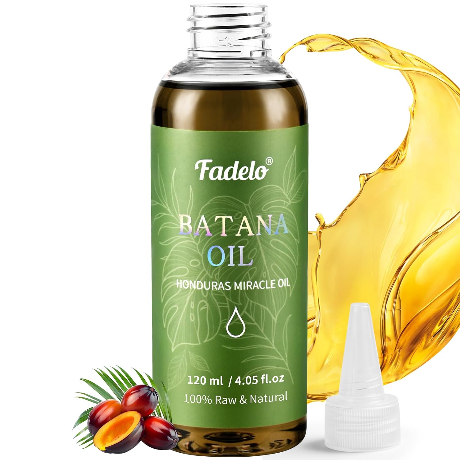 Batana Oil - Dr Sebi Organic Oil for Hair Growth, 100% Raw Pure Natural from Honduras, Deeply Nourishing Scalp for Thicker & Stronger Hair, 4.05 fl oz