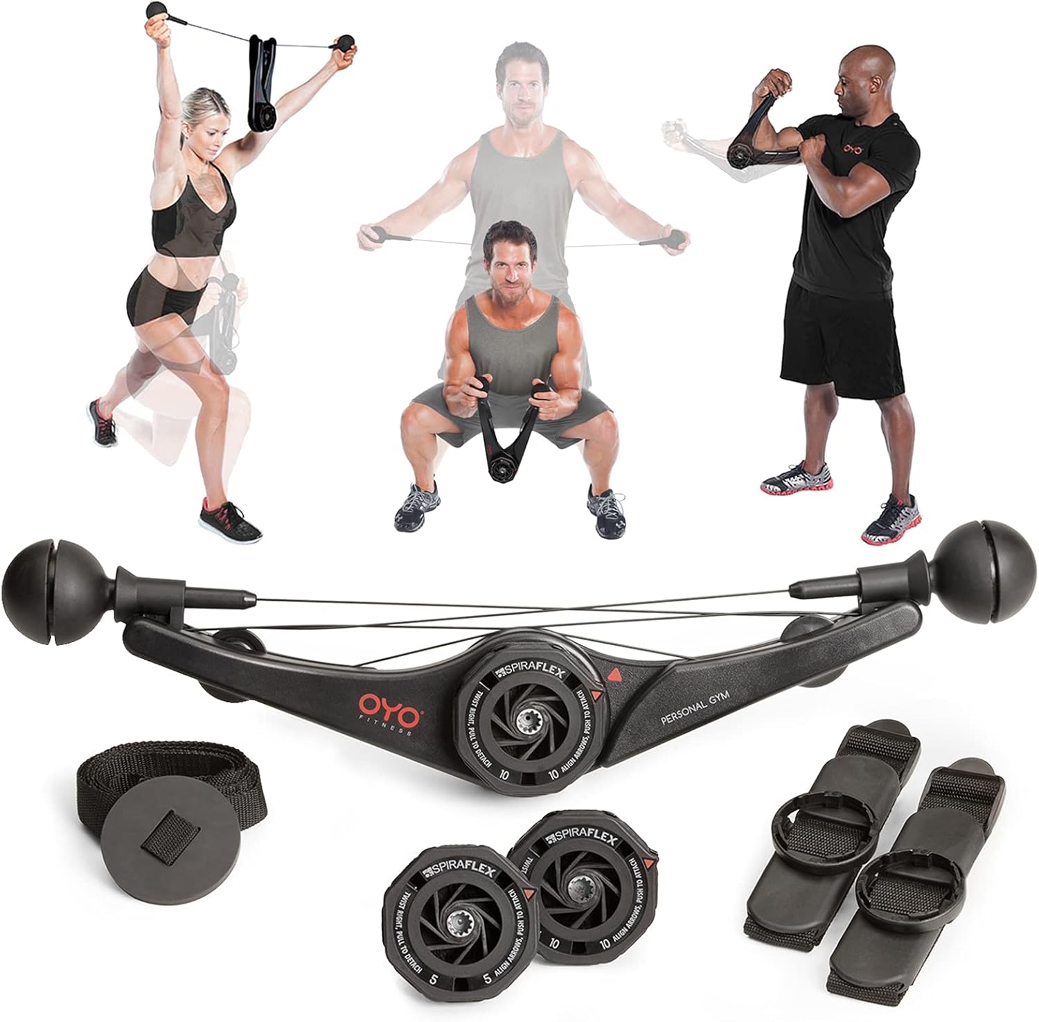 OYO Personal Gym - Full Body Portable Gym: Home, Office or Travel - NASA SpiraFlex Resistance Technology