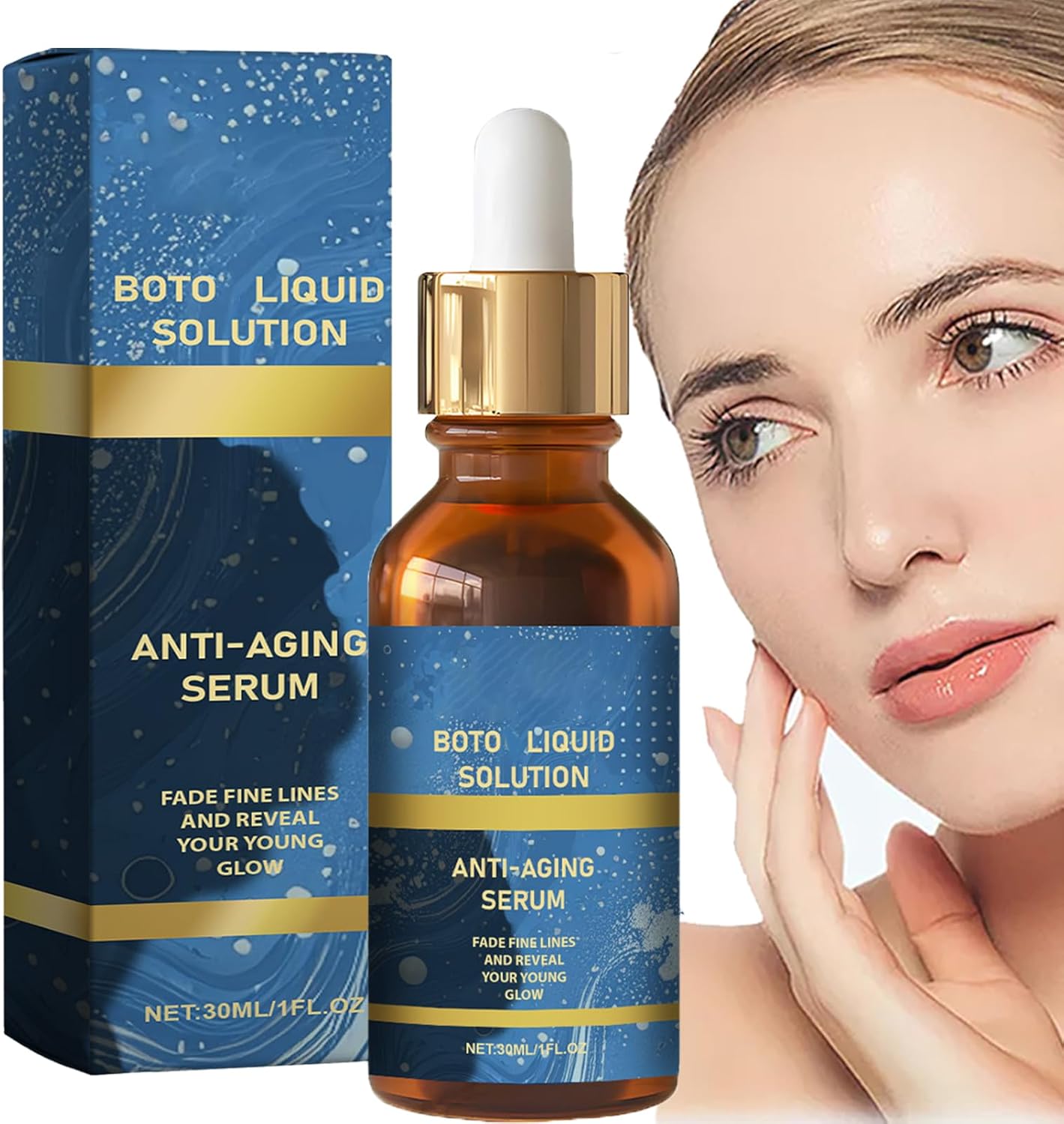 Liquid Solution,Boto-x Face Serum,Boto-x Stock Solution Facial Serum for Anti Aging,Hydrating Liquid Facial,Smooth FIne Lines & Anti Wrinkle,Essence Toner,Absorb Quickly &Suitable All Skin Type