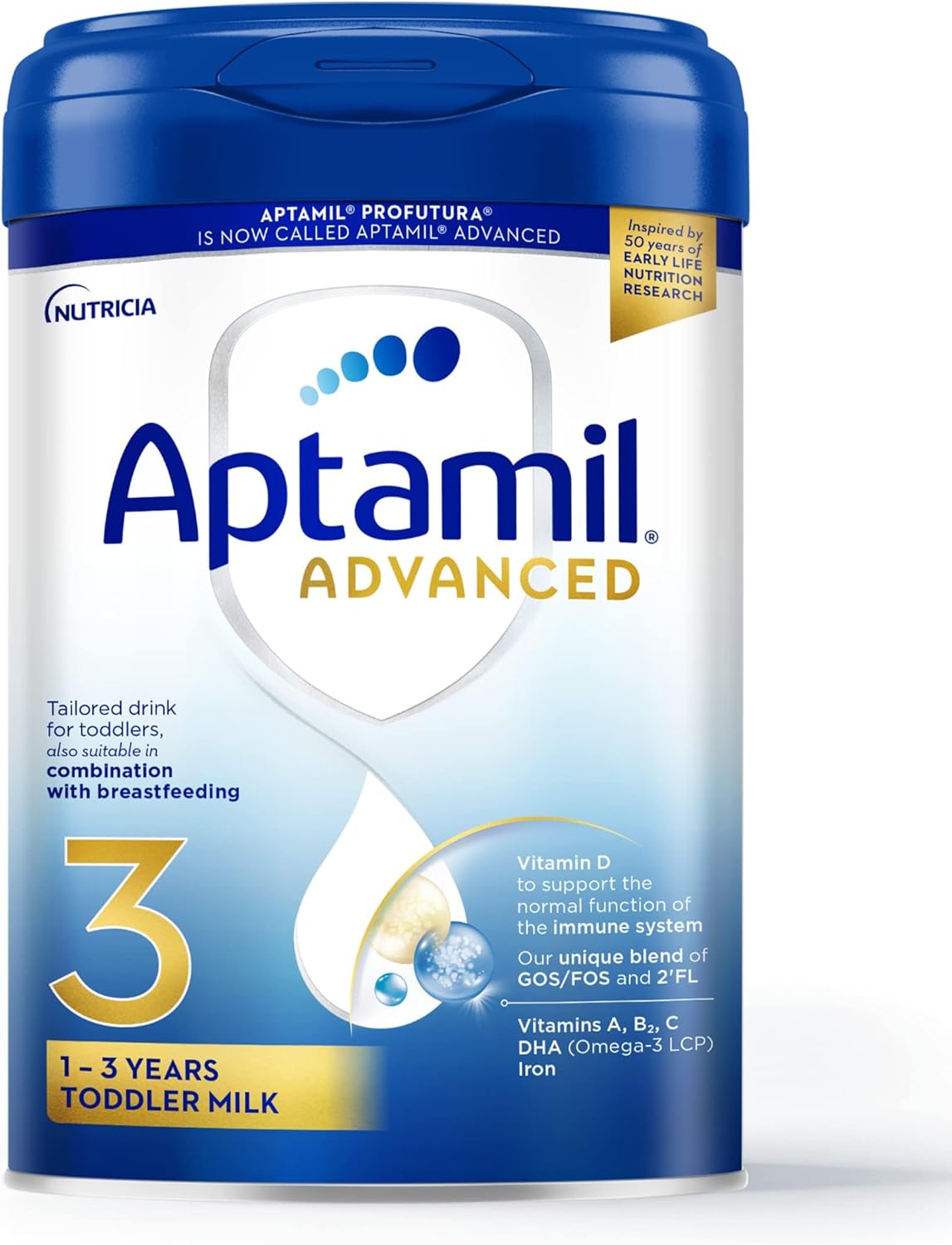 Aptamil Advanced 3 Toddler Baby Milk Powder Formula, from 1 Year, 800g