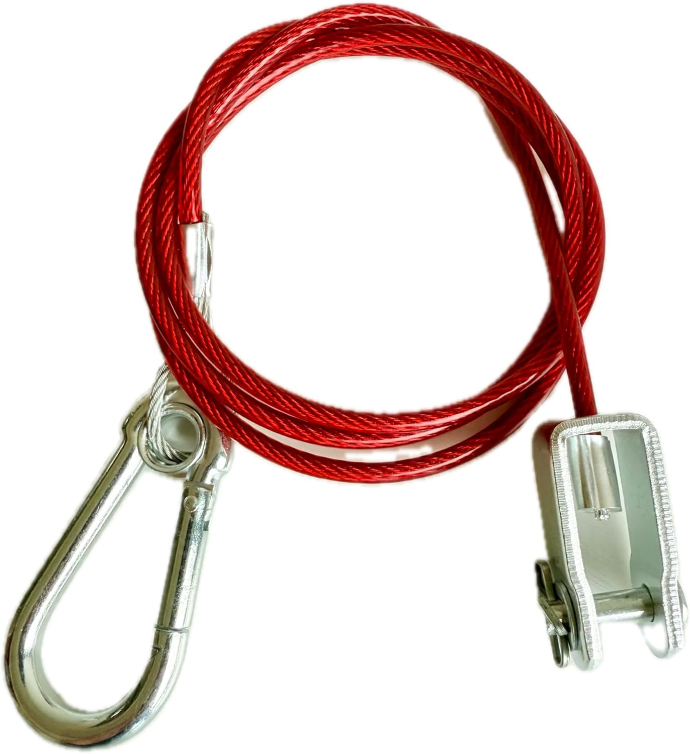 Breakaway Trailer Safety Cable Heavy Duty – 1m Steel Wire with Carabiner & Clevis Pin Fits for Williams, Ewards, John Page, Crooks & More – Emergency Brake Tether for Caravans & Tow Vehicles