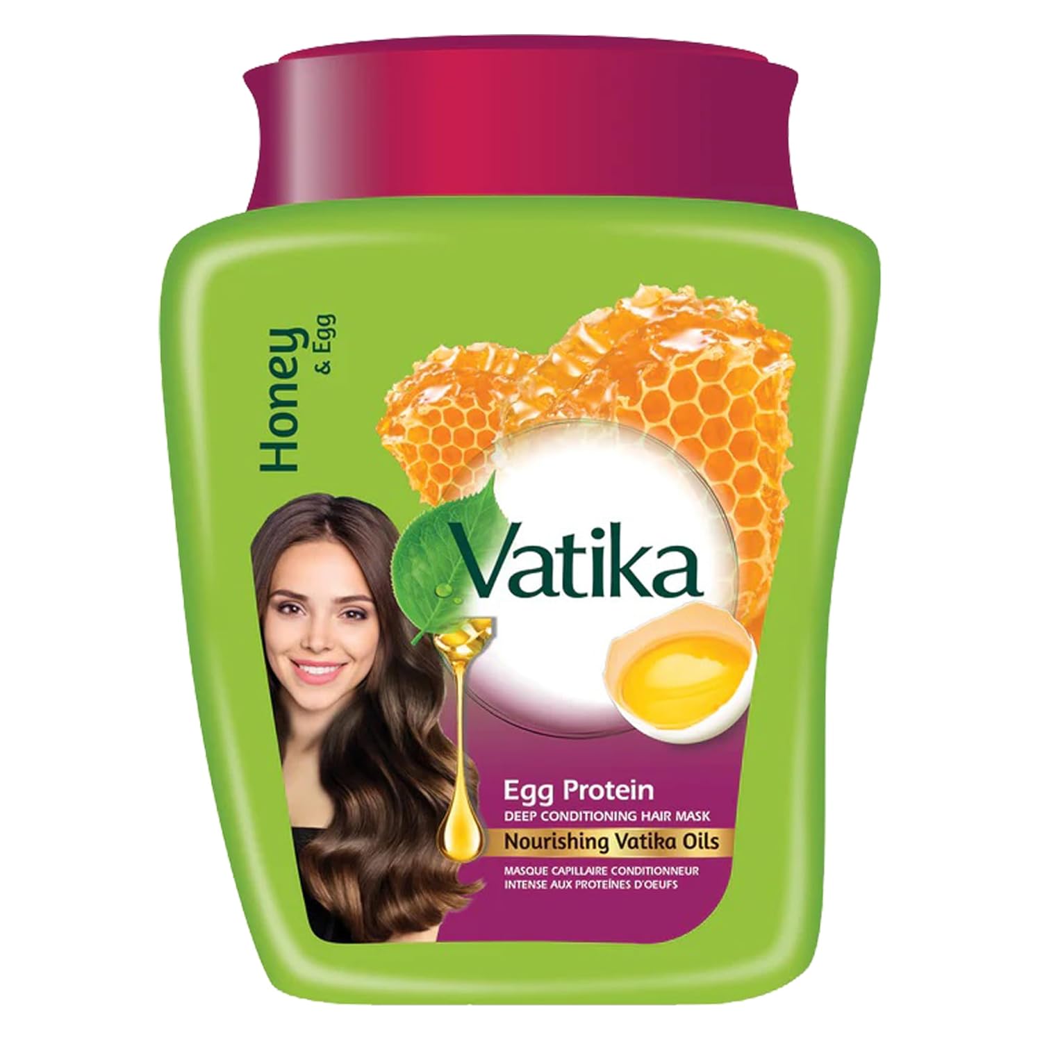 Vatika Naturals Hot Oil Hair Mask - Egg Protein & Multivitamin Treatment for Dry, Damaged Hair, Nourishing & Strengthening, Deep Conditioning for Soft, Smooth Hair - 500ml