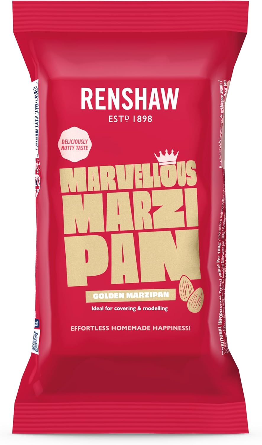 Renshaw Golden Marvellous Marzipan - Yellow, 500 g (Pack of 1)