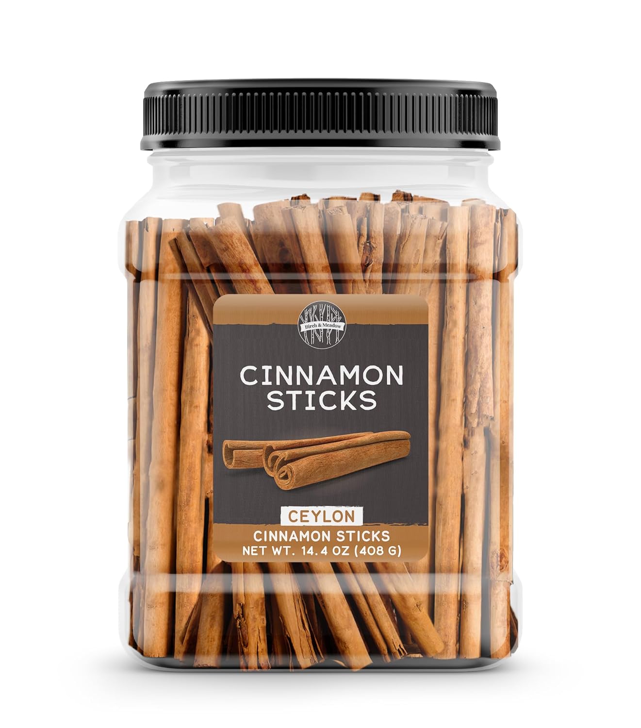 Birch & Meadow Ceylon Cinnamon Sticks, 14.4 oz, True Cinnamon, Whole Sticks