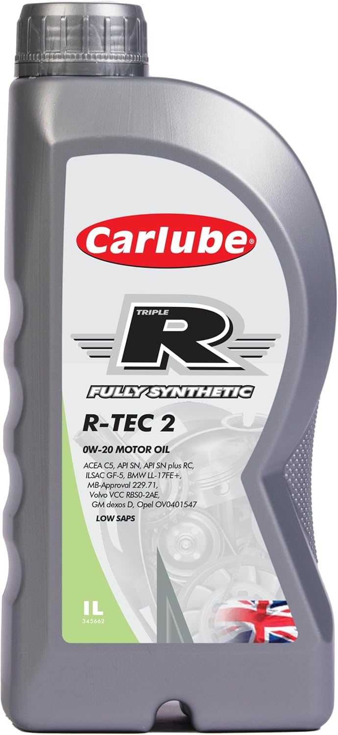 Carlube Triple R 0W-20 ACEA C5 & C6, API SN with RC, ILSAC GF-6A Fully Synthetic Engine Oil R-TEC 2 1L