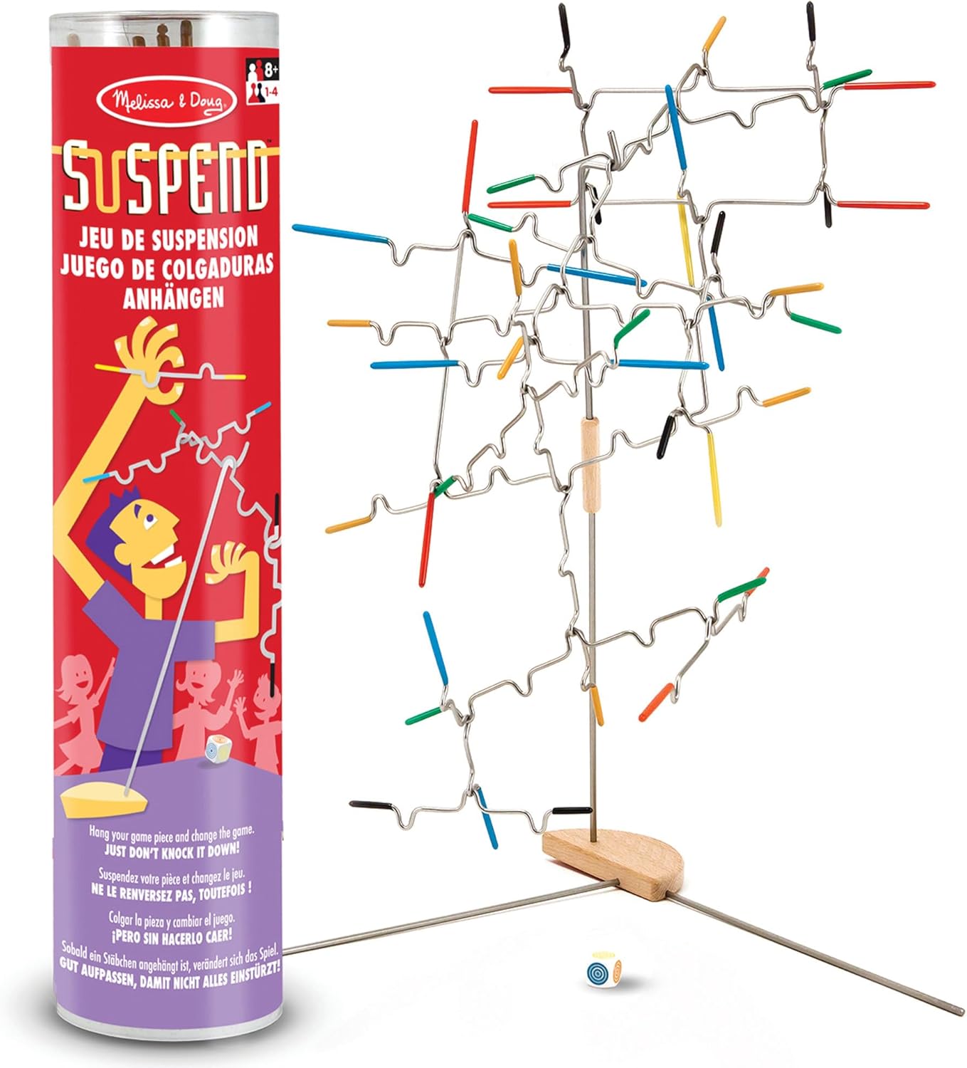 Melissa & Doug Suspend Family Games for Kids and Adults | Stacking Tower Balancing Toy Board Game | Activity Games for Gifts | Outdoor Travel Games for Kids 8-12 | 8+ Year Olds
