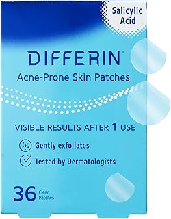 Differin Acne-Prone Skin Patches for Early-Stage Imperfections, Formulated with Salicylic Acid and Centella, Fast Triple Action Power Patch for Day & Night, Dermatologist Tested, 36 Count