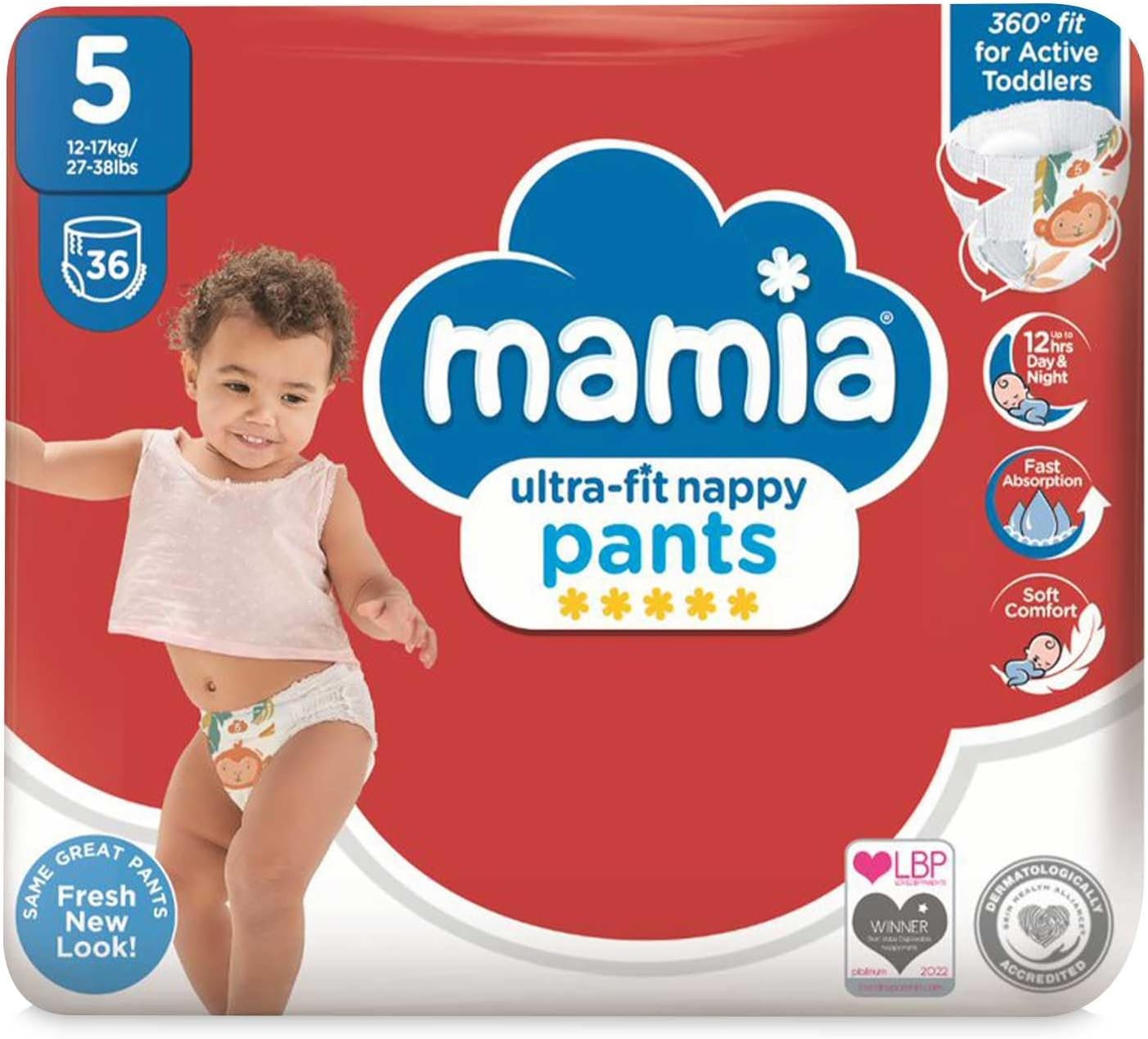Mamia Size 5 Nappy Pants 36 Pack
