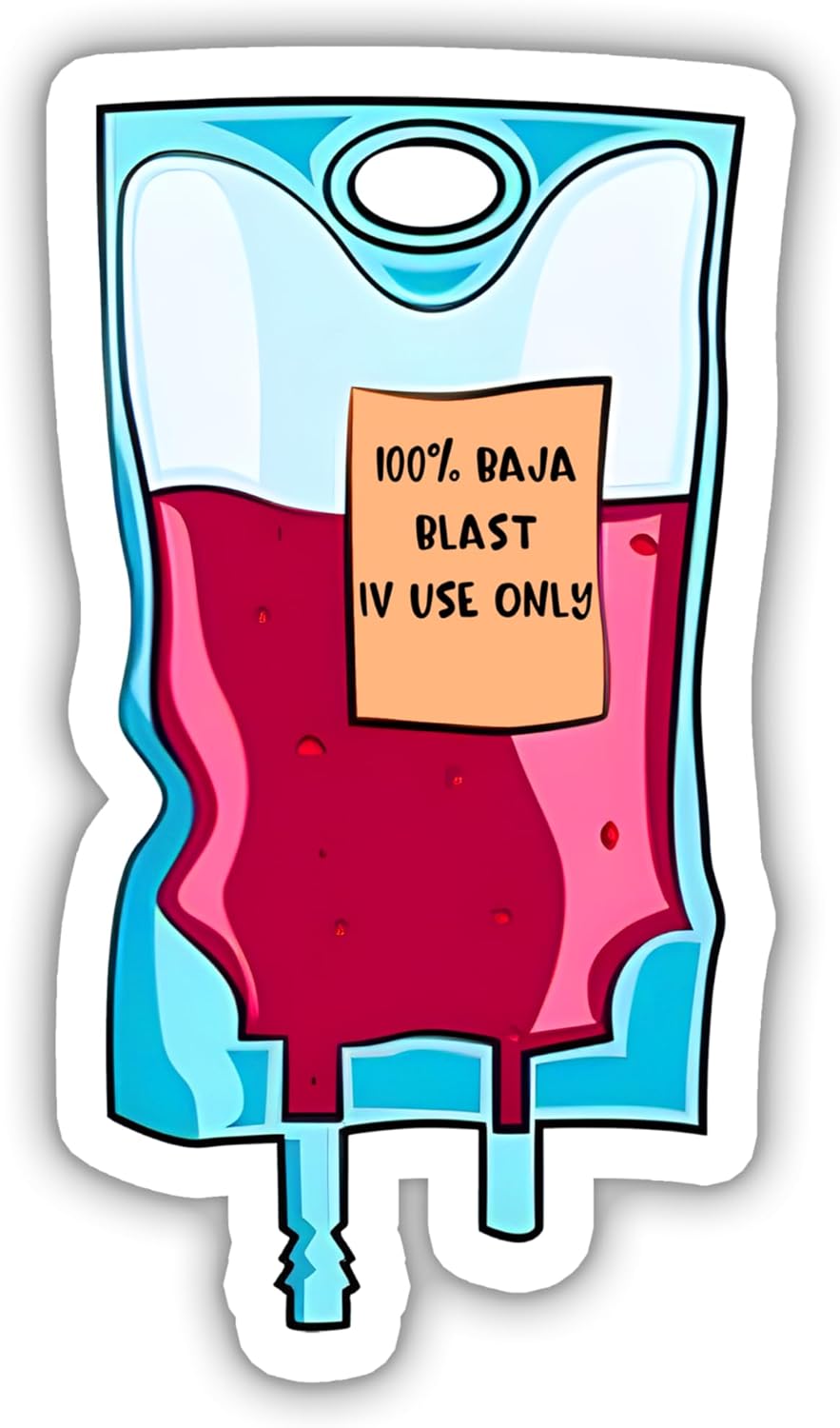 Milleyz Baja Bag Sticker IV Sticker Medical Sticker Healcare Sticker Nurse Sticker Nursing Student Nursing School Bookish Sticker Kindle Sticker Waterproof Die-cut Vinyl Sticker for Water Bottle Phone