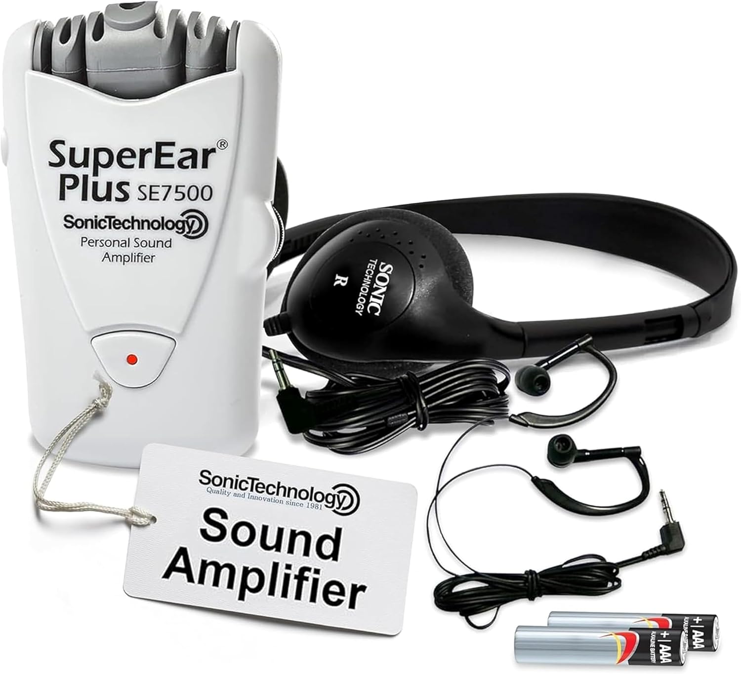 SuperEar Personal Sound Amplifier, Over Ear Headphones And Earbuds