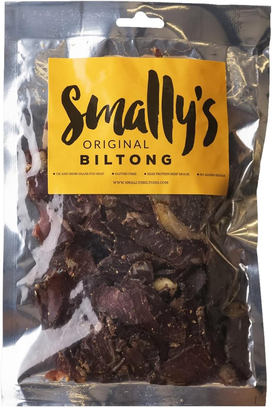 Smally's Biltong - Original Fatty Biltong, High Protein Beef Biltong Snack, Ready to Eat, Gluten Free, No Added Sugar - 500g