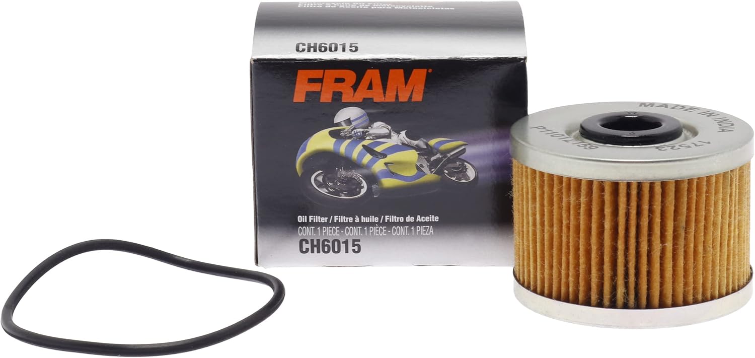 Fram CH6015 Motorcycle/ATV Oil Filter for Select Honda, Kawasaki and Polaris Models