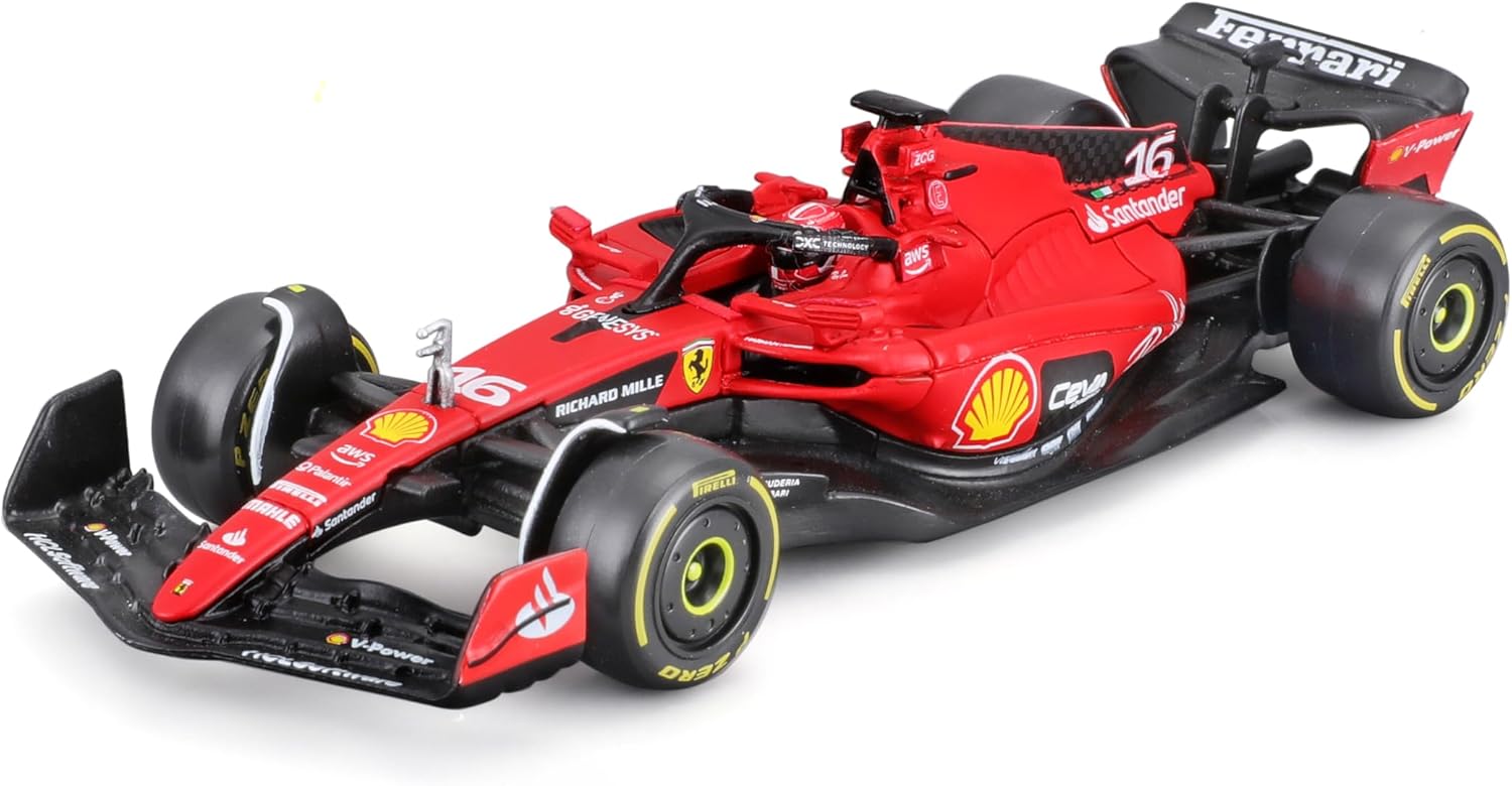 1:43 SFR Ferrari F1 Team Race Car (2023) with Helmet- Leclerc #16