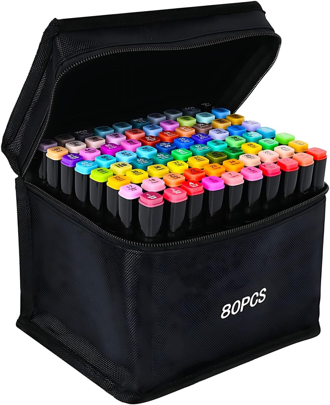 ZECHOMA 80 Colors Alcohol Markers Artist Drawing Dual Tip Adult Markers