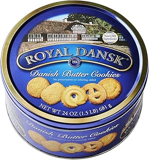 Royal Dansk Danish Cookies Tin, butter, 24 Ounce