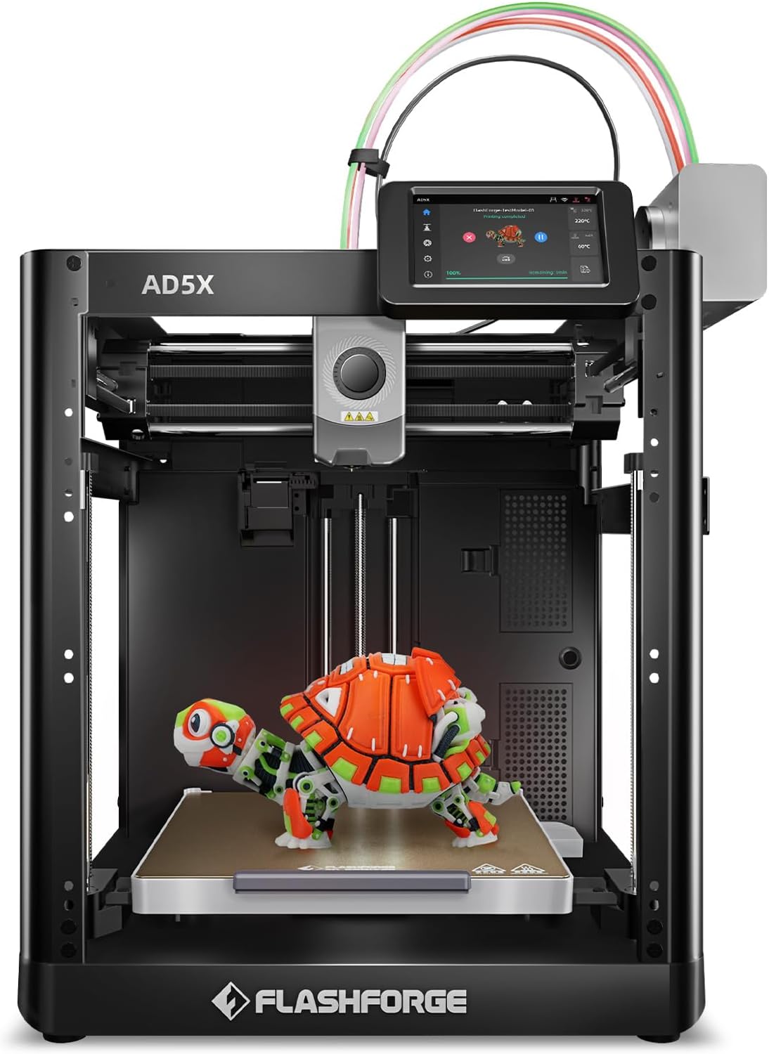 Flashforge Adventurer 5X 3D Printer, 600mm/s High-Speed and Multi-Color 3D Printer with 300˚C Nozzle, Auto Leveling and PEI Flexible Plate, 8.7 x 8.7 x 8.7in