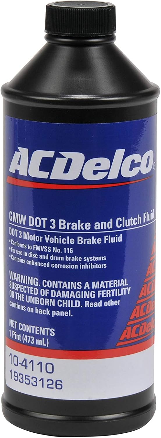 ACDelco GM Original Equipment 10-4110 DOT 3 Hydraulic Brake Fluid - 16 oz