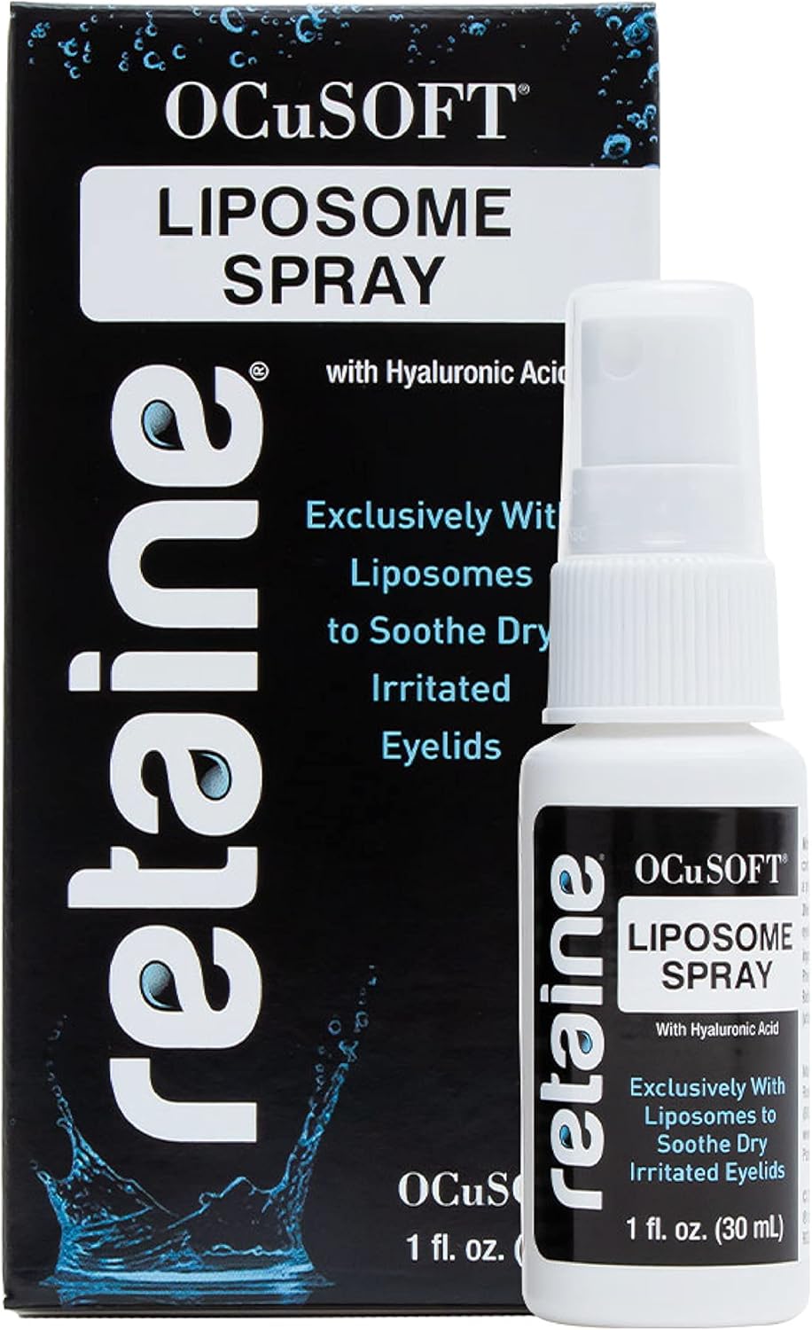 OCuSOFT Retaine Liposome Spray 15 Milliliters, Eyelid Spray for Irritated Eyelids Associated with Blepharitis, Dry Eyes, and Meibomian Gland Dysfunction