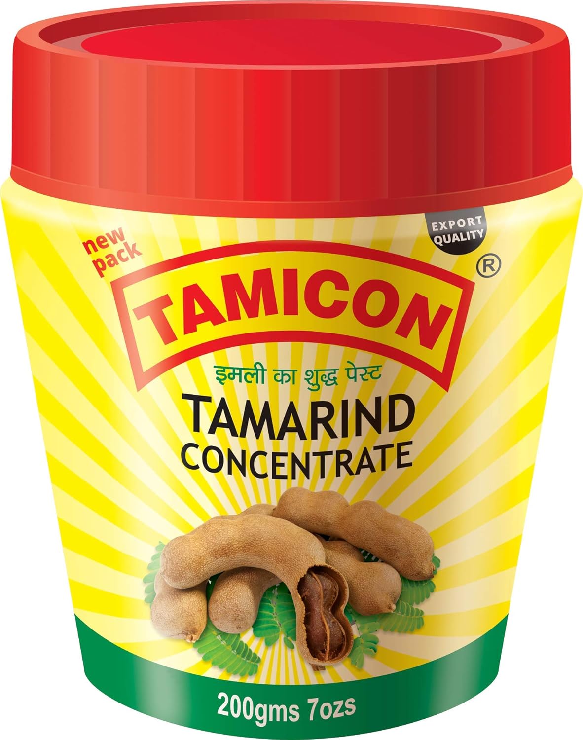 Tamicon Tamarind Concentrate | Tangy & Sour Imli Chutney | South Indian Style Paste | Ideal for Indian Curries, Thai Sauces & Kitchen Recipes | 7.05 Oz (200gm)