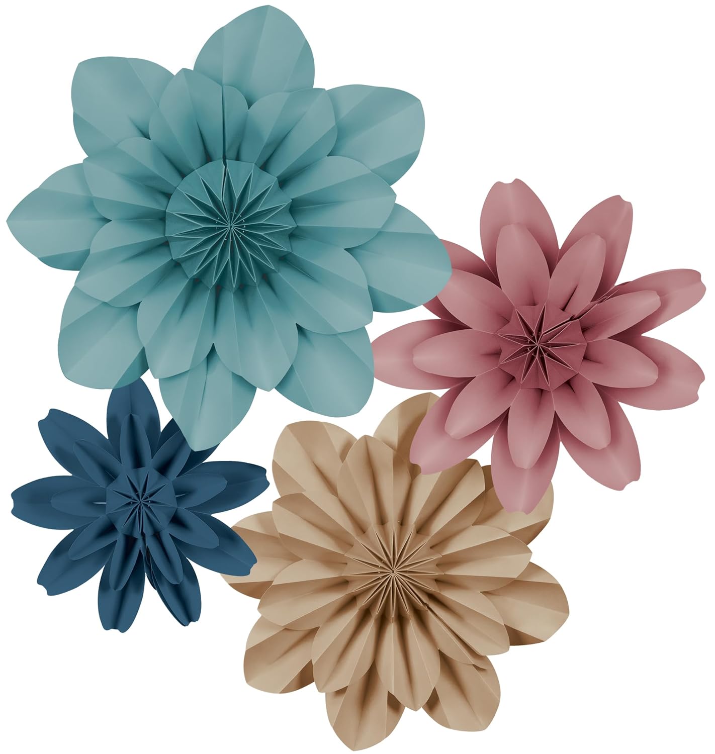 Teacher Created Resources Calming Colors Paper Flowers Premade Decorations for Party Photo Backdrops, Classrooms Walls, Showers and Birthday Celebrations (TCR8349)
