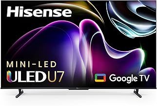 Hisense 65-Inch Class U7 Series Mini-LED ULED 4K UHD Google Smart TV (65U7K) - QLED, Native 144Hz, 1000-Nit, Dolby Vision IQ, Full Array Local Dimming, Game Mode Pro, Alexa Compatibility, 65U7K