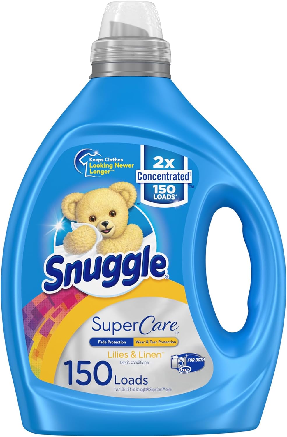 Snuggle SuperCare Liquid Fabric Softener, Lillies & Linen, 2X Concentrated, 150 Loads