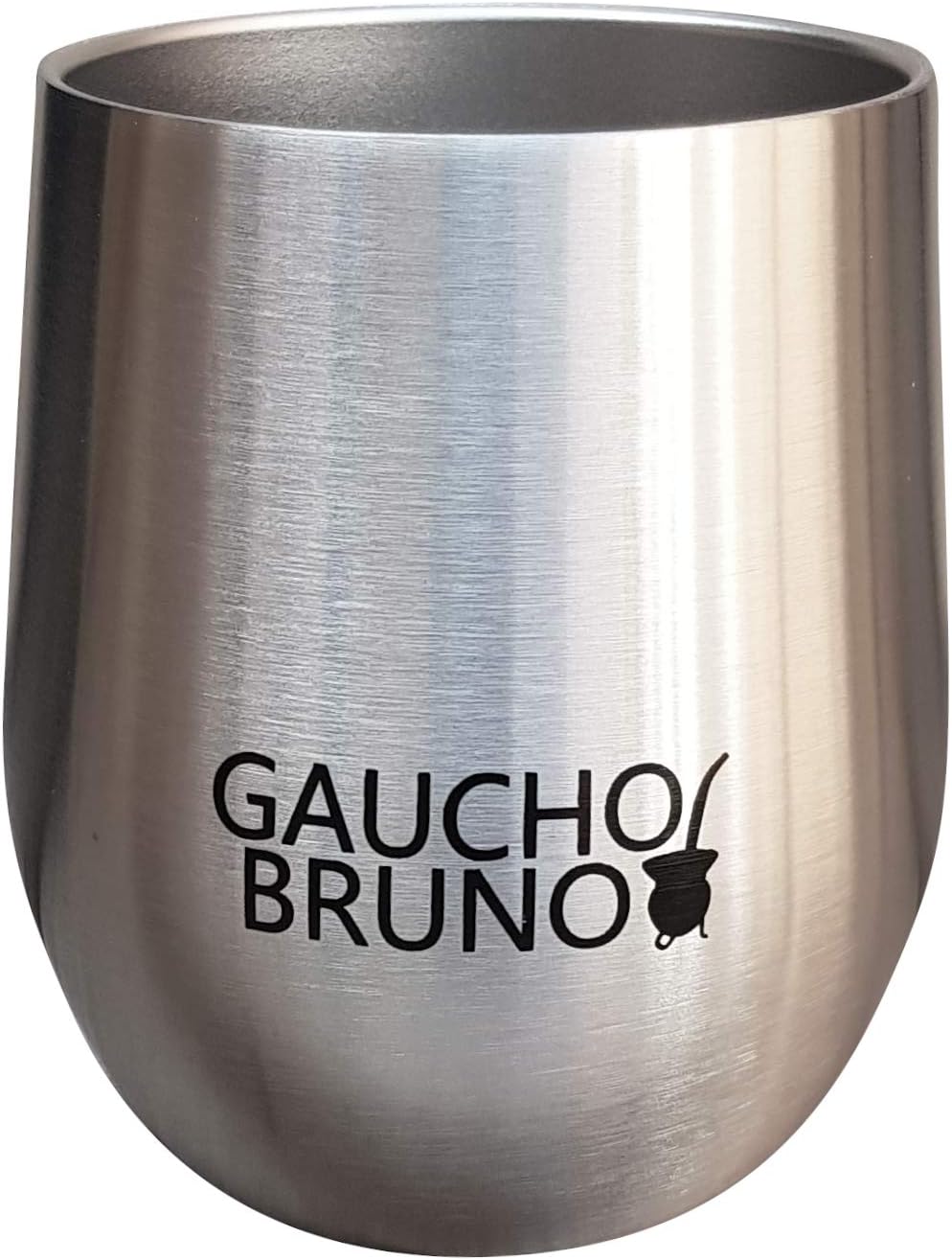 Gaucho Bruno - Stainless Steel Thermal Mate for Drinking Yerba Mate | Easy to Clean | Comfortable to Hold | Brushed and Polished | Keeps Warm for Longer.