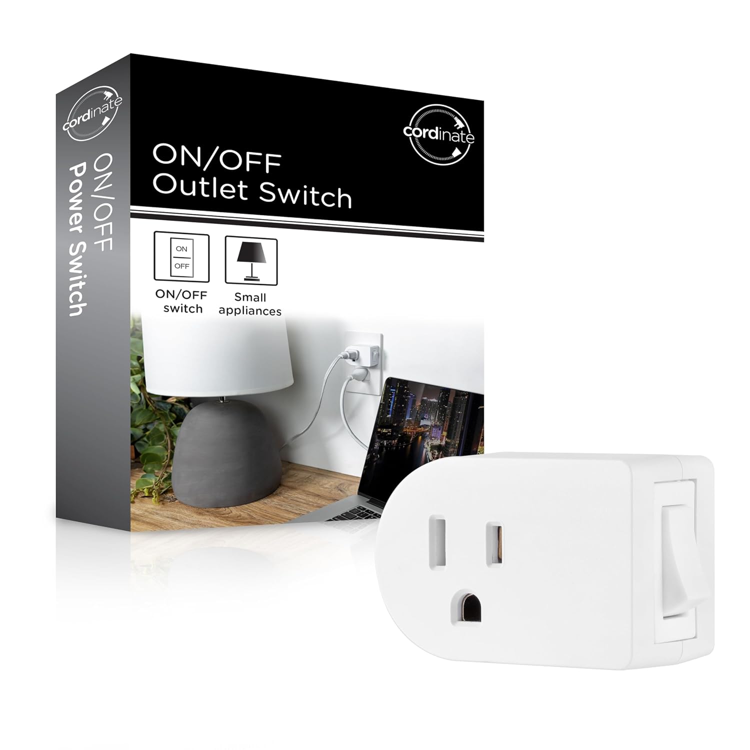 Cordinate Grounded On/Off Power Switch, Electrical Plug Outlet Switch