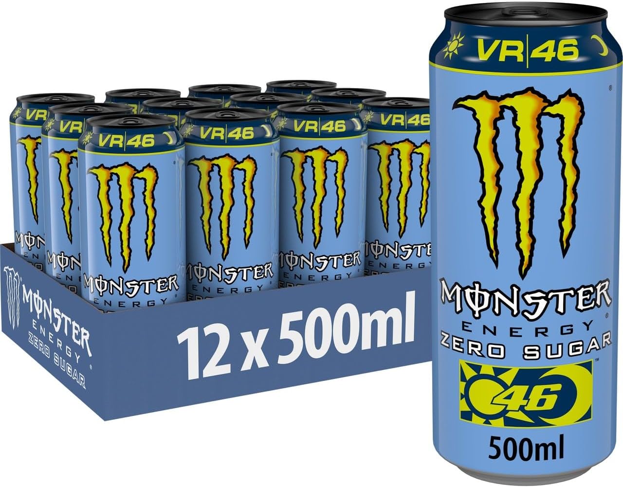 Energy VR46 Zero Sugar Energy Drink, 500ml, 12 Pack