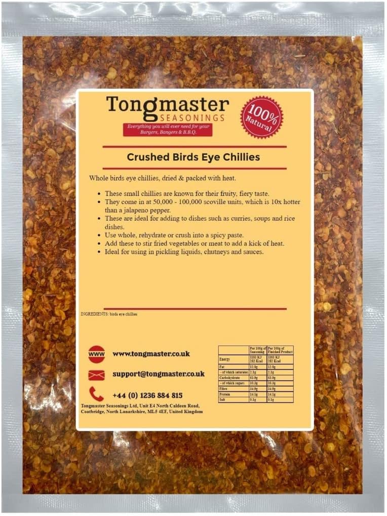 Crushed Birds Eye Chillies - 100g
