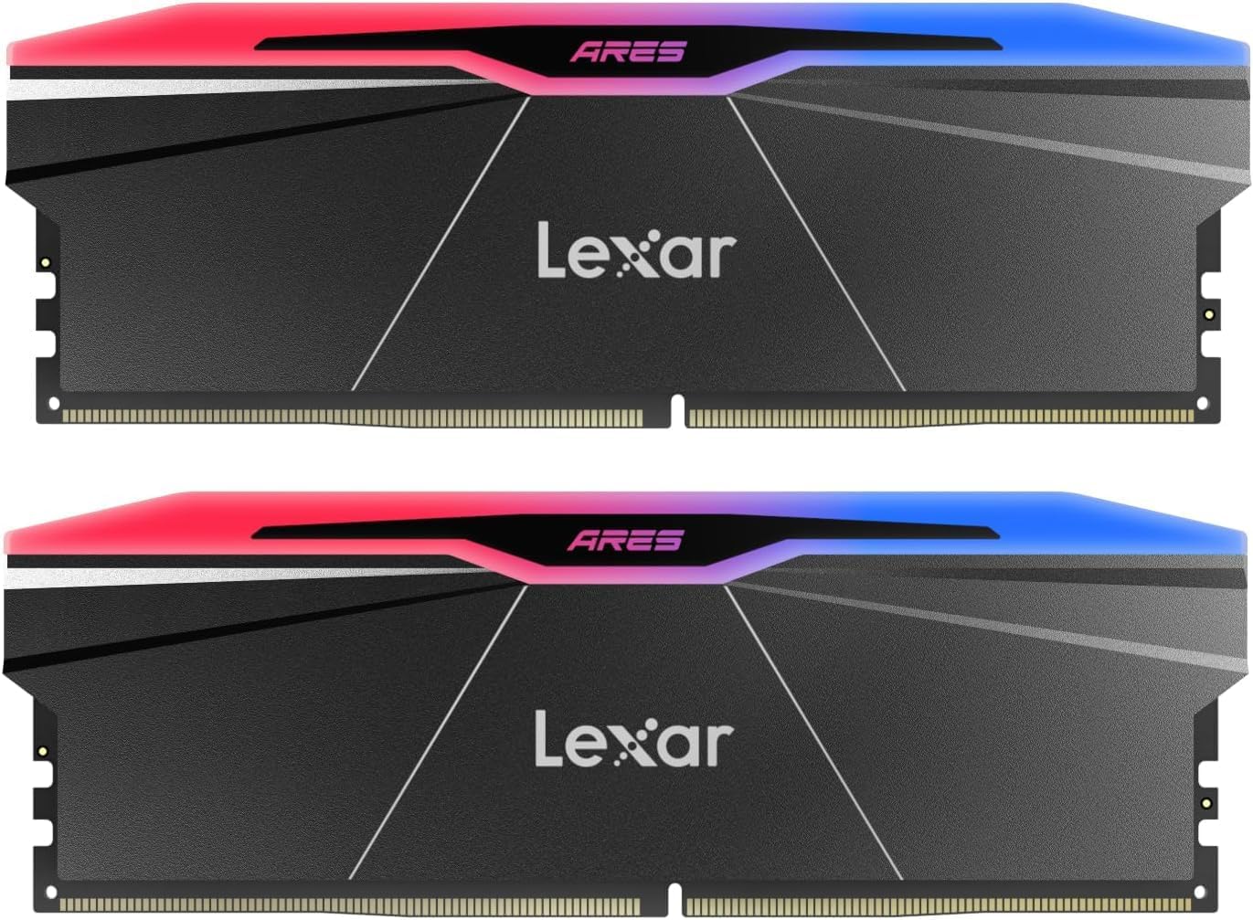 Lexar ARES GEN2 RGB DDR5 RAM 64GB Kit (2x32GB) 6400 MHz, DRAM 288-Pin UDIMM Desktop Memory, Gaming Computer Memory for XMP 3.0, AMD EXPO, CL32-39-39-89, 1.4V (LD5U32G64C32BR-RGD)