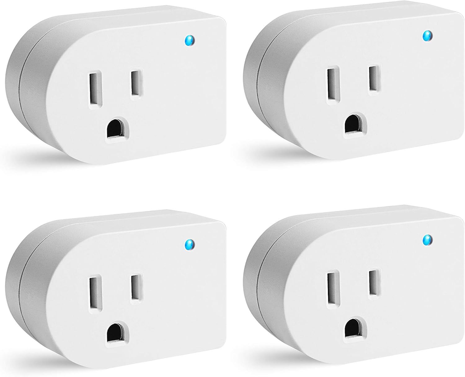 Single Surge Protector Plug, Grounded Outlet Wall Tap Adapter with Indicator Light, 1 Outlet,245J/125V, ETL, White, 4Pack