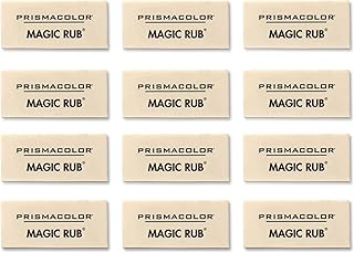 Prismacolor Premier Magic Rub Vinyl Erasers, 12 Pack