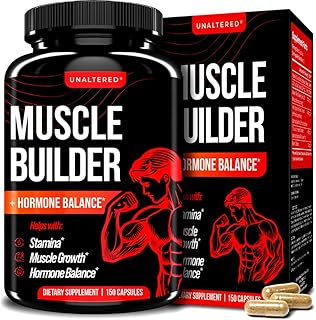 UNALTERED Muscle Builder for Men - Supports Muscle Growth, Size, Strength - Natural Muscle Building Supplement & Energy Booster - Tribulus Terrestris, Ginseng, Vitamin D3, Ashwagandha - 150 Capsules