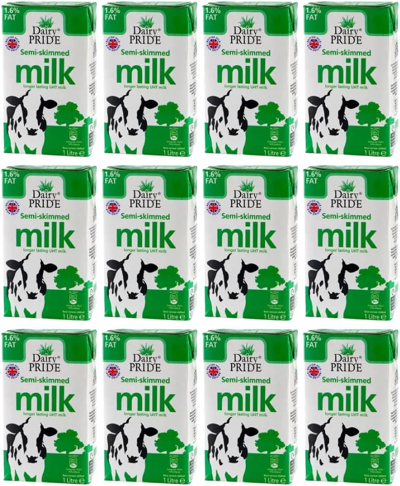 Dairy Pride 1ltr Semi Skimmed UHT Milk (12)