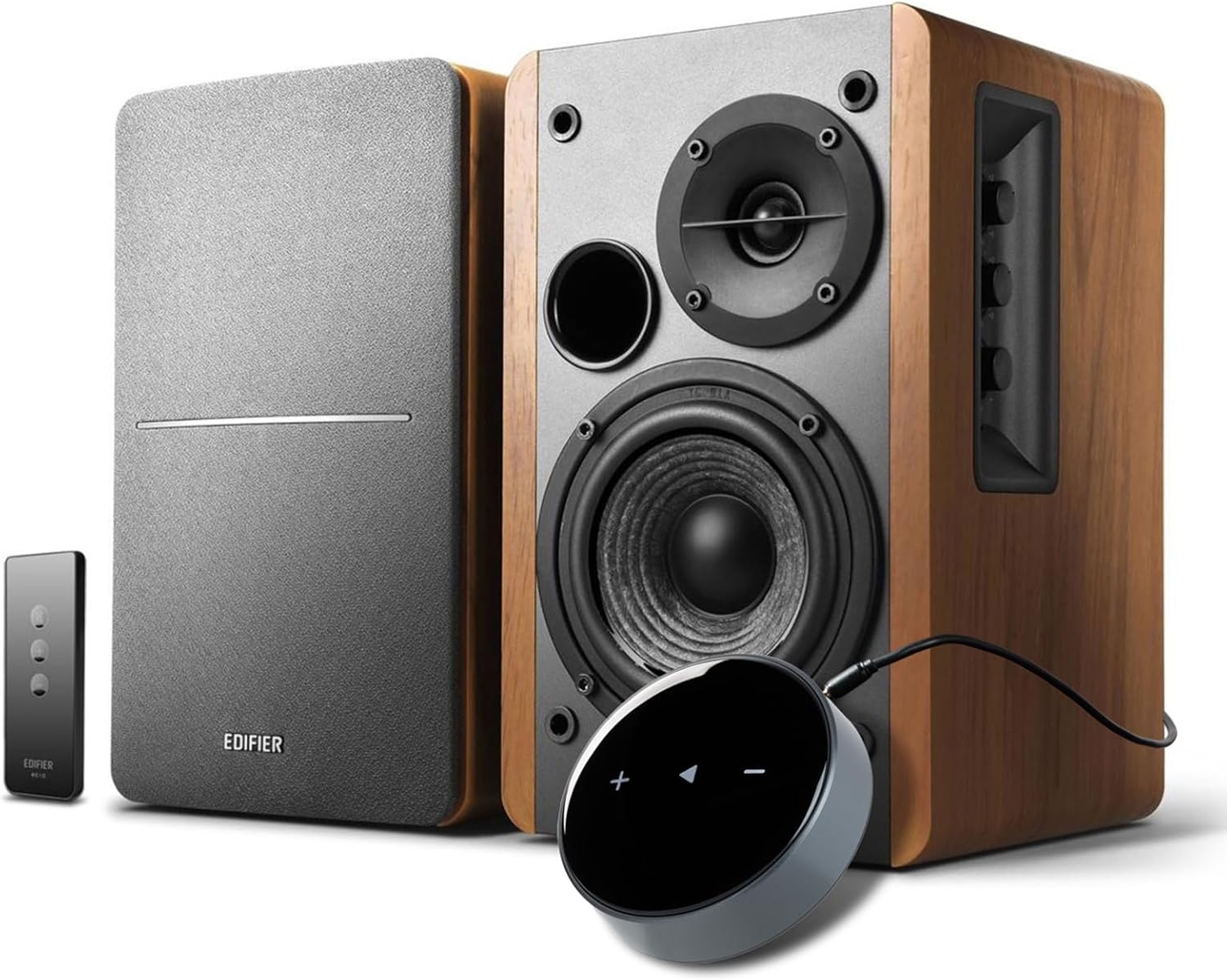 Edifier Powered Bookshelf Speakers R1280T with WiiM Mini AirPlay2 Wireless Wi-Fi Audio Streamer, Stream Hi-Res Audio from Spotify, Amazon Music and More