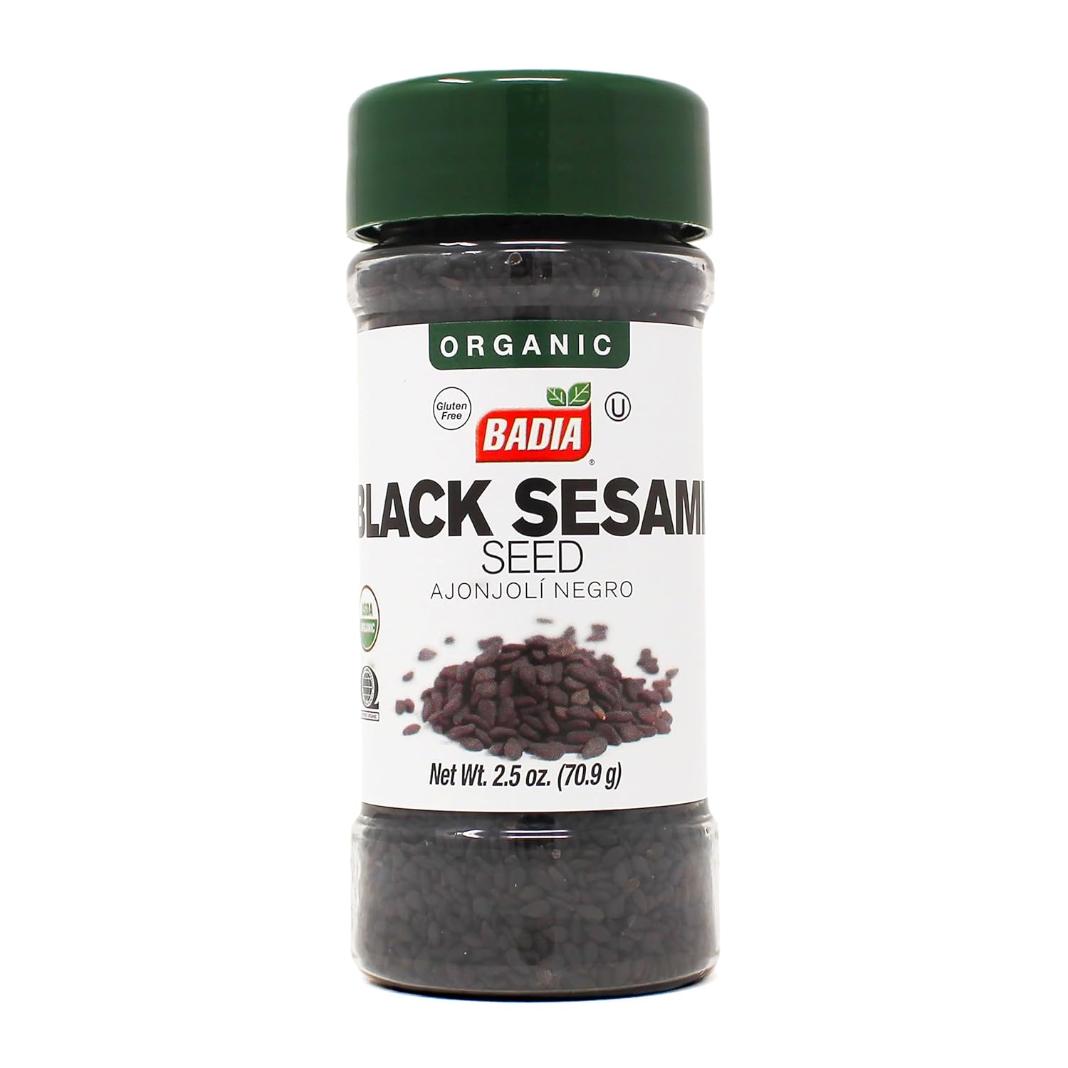 Badia Organic Black Sesame Seed 2.5 oz – Whole Black Sesame Seeds for Cooking, Baking & Garnishing – Rich, Nutty & Crunchy Flavor
