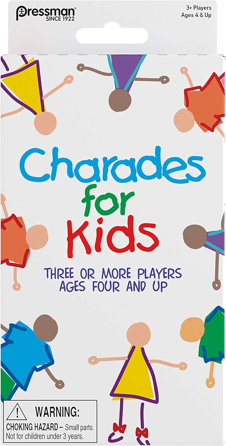 Pressman Charades for Kids Peggable - No Reading Required Family Game Multicolor ,5"
