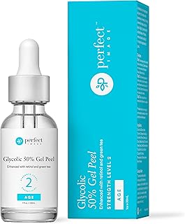 Glycolic Acid 50% Gel Peel - Enhanced with Retinol & Green Tea Extract (Professional Skin Peel)1 ounce
